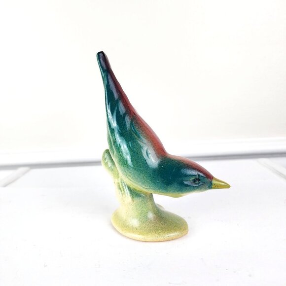 Bird on Branch Ceramic Figurine Vintage - Picture 1 of 7